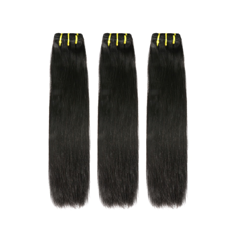 Uglam 3/4pcs Double Drawn Bundles Straight Virgin Human Hair